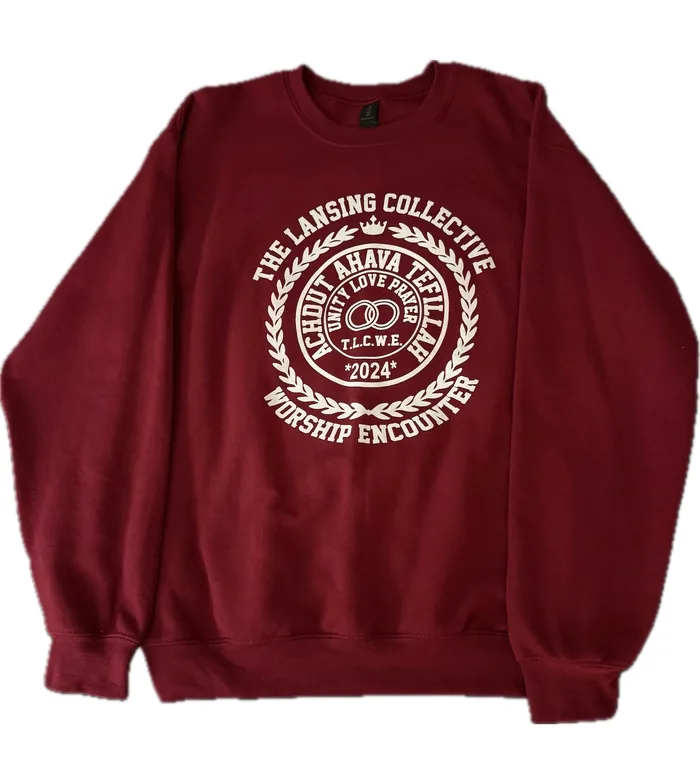 TLCWE red crewneck sweatshirt