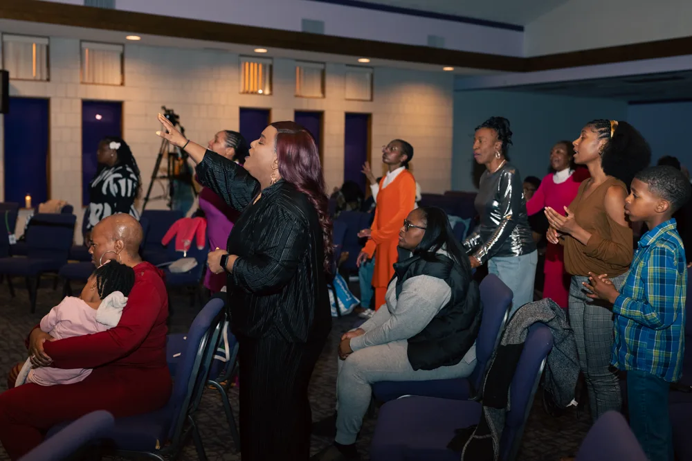 Worshippers gathered in prayer and worship during The Release, Phase 2